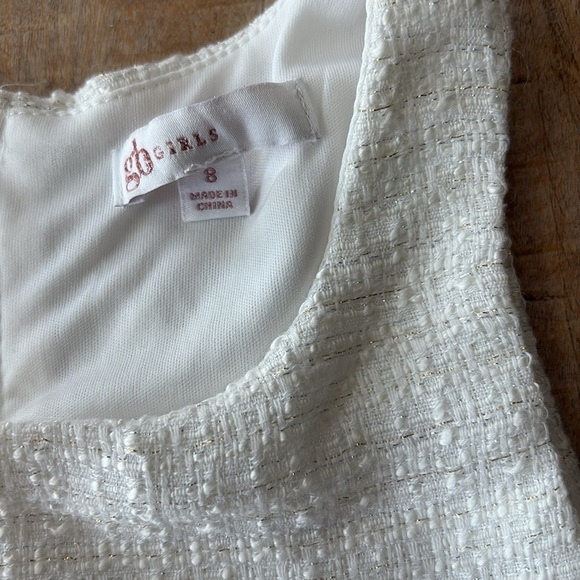 NWOT GB Girls cream dress size 8 - Picture 2 of 8